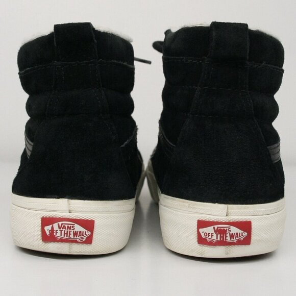 Vans SK8-Hi MTE Black Suede Hi Top Sherpa Lined Unisex Sneaker Shoes Sz W9.5  M8 - Picture 7 of 10